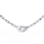 White Gold Interlocking Link Diamond Necklace