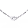 White Gold Interlocking Link Diamond Necklace