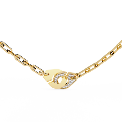 Handcuff Chic Natural Diamond Necklace