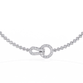 White Gold Pavé Buckle Diamond Tennis Necklace