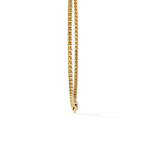 Yellow Gold Infinity Loop Bezel Tennis Diamond Necklace