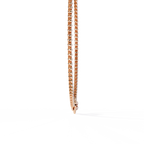 Rose Gold Infinity Loop Bezel Tennis Diamond Necklace