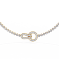 Elegant Round Diamond Tennis necklace
