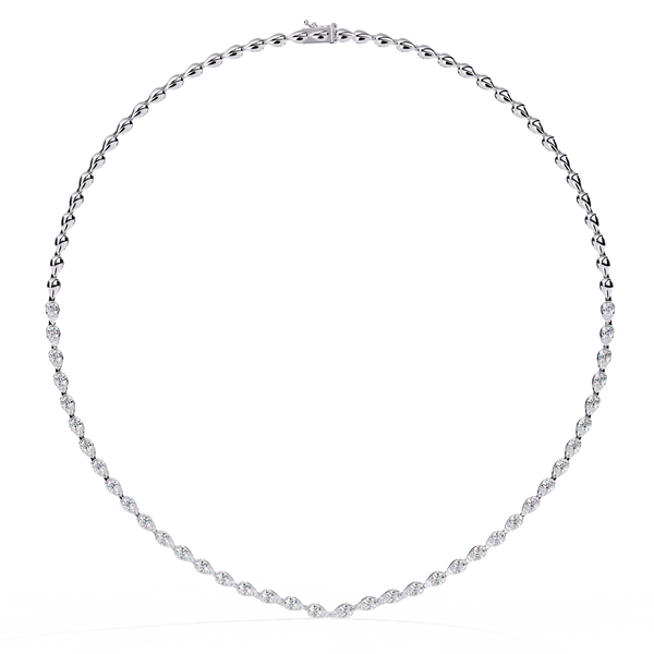 Natural Diamond Tennis Necklace
