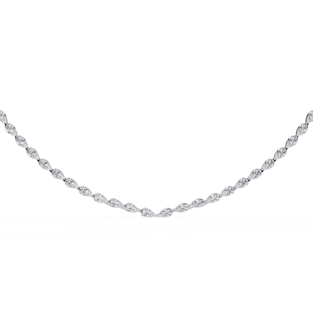 Natural Diamond Tennis Necklace