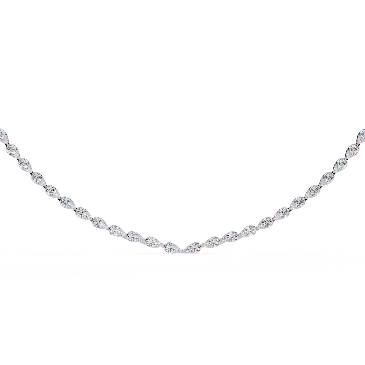 Natural Diamond Tennis Necklace