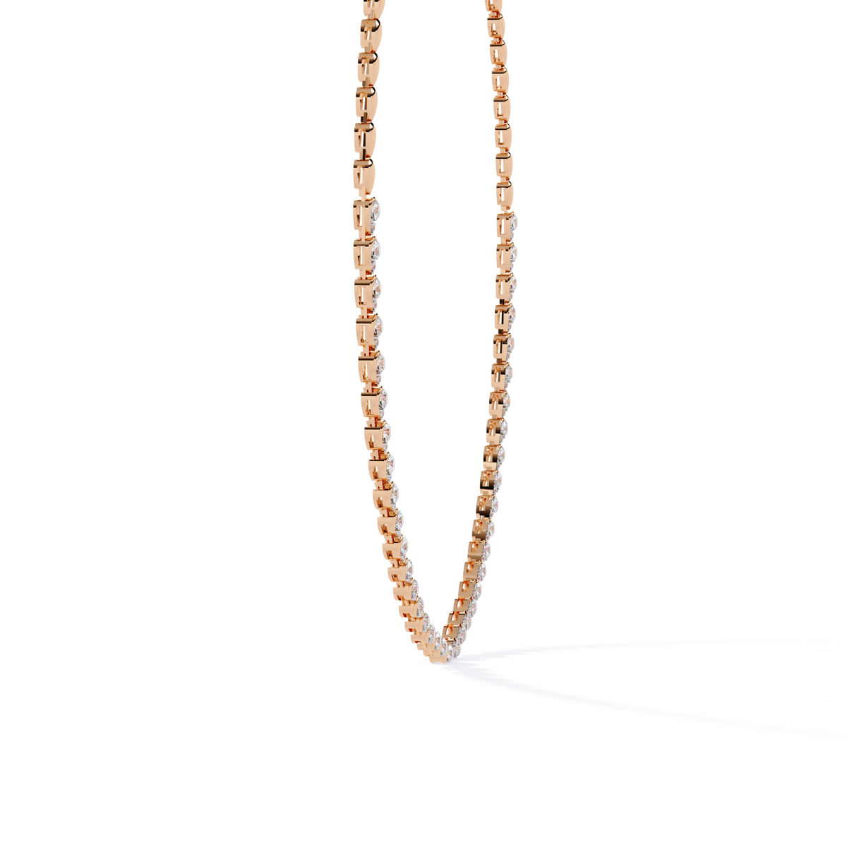 Natural Diamond Tennis Necklace