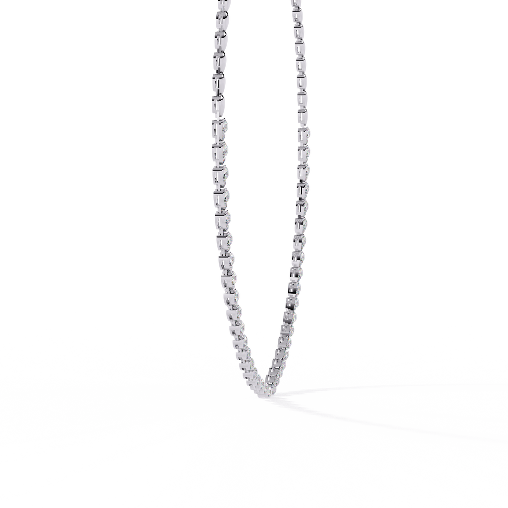 Natural Diamond Tennis Necklace