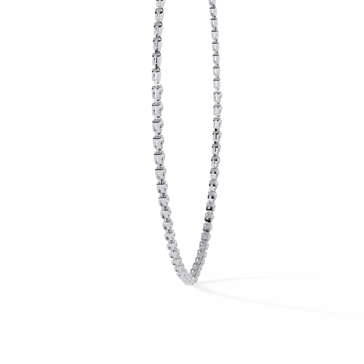 Natural Diamond Tennis Necklace