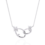 Gold Diamond Interlocking Oval Necklace