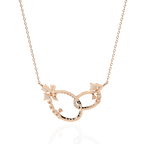 Gold Diamond Interlocking Oval Necklace