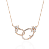 Gold Diamond Interlocking Oval Necklace
