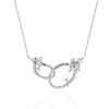 Gold Diamond Interlocking Oval Necklace
