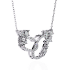Gold Diamond Interlocking Oval Necklace