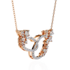 Gold Diamond Interlocking Oval Necklace