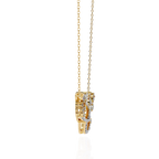 Gold Diamond Interlocking Oval Necklace