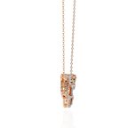 Gold Diamond Interlocking Oval Necklace