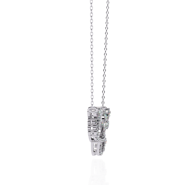 Gold Diamond Interlocking Oval Necklace