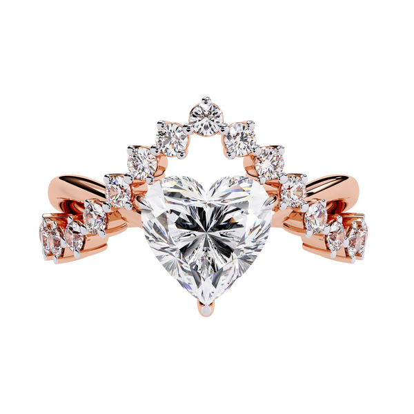 Heart Solitaire Ring