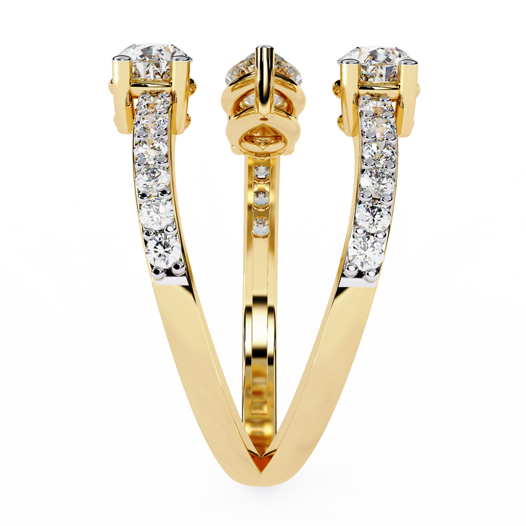 Twin Pear Wrap Lab Grown Diamond Ring