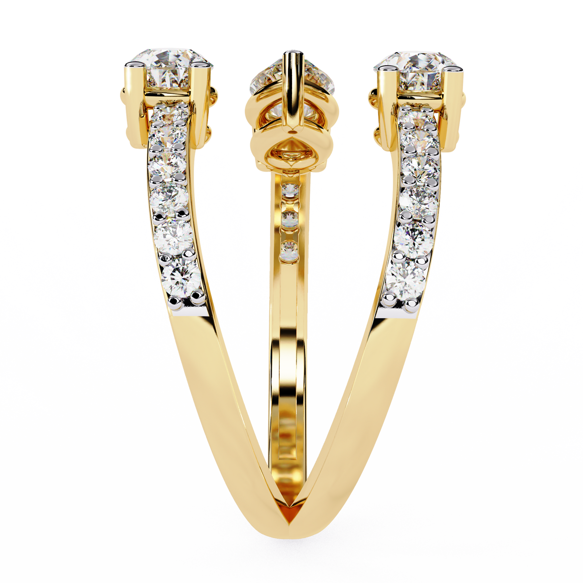 Twin Pear Wrap Lab Grown Diamond Ring