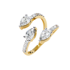 Twin Pear Wrap Lab Grown Diamond Ring