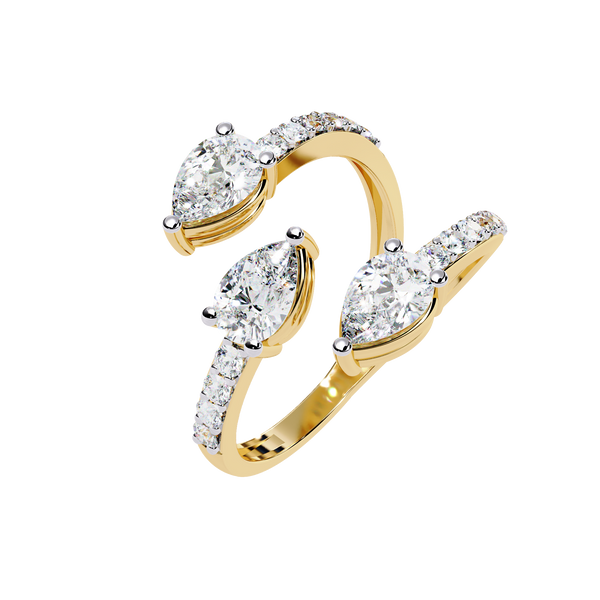 Twin Pear Wrap Lab Grown Diamond Ring