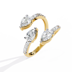 Twin Pear Wrap Lab Grown Diamond Ring