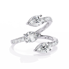 Twin Pear Wrap Lab Grown Diamond Ring