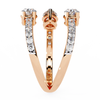 Twin Pear Wrap Lab Grown Diamond Ring