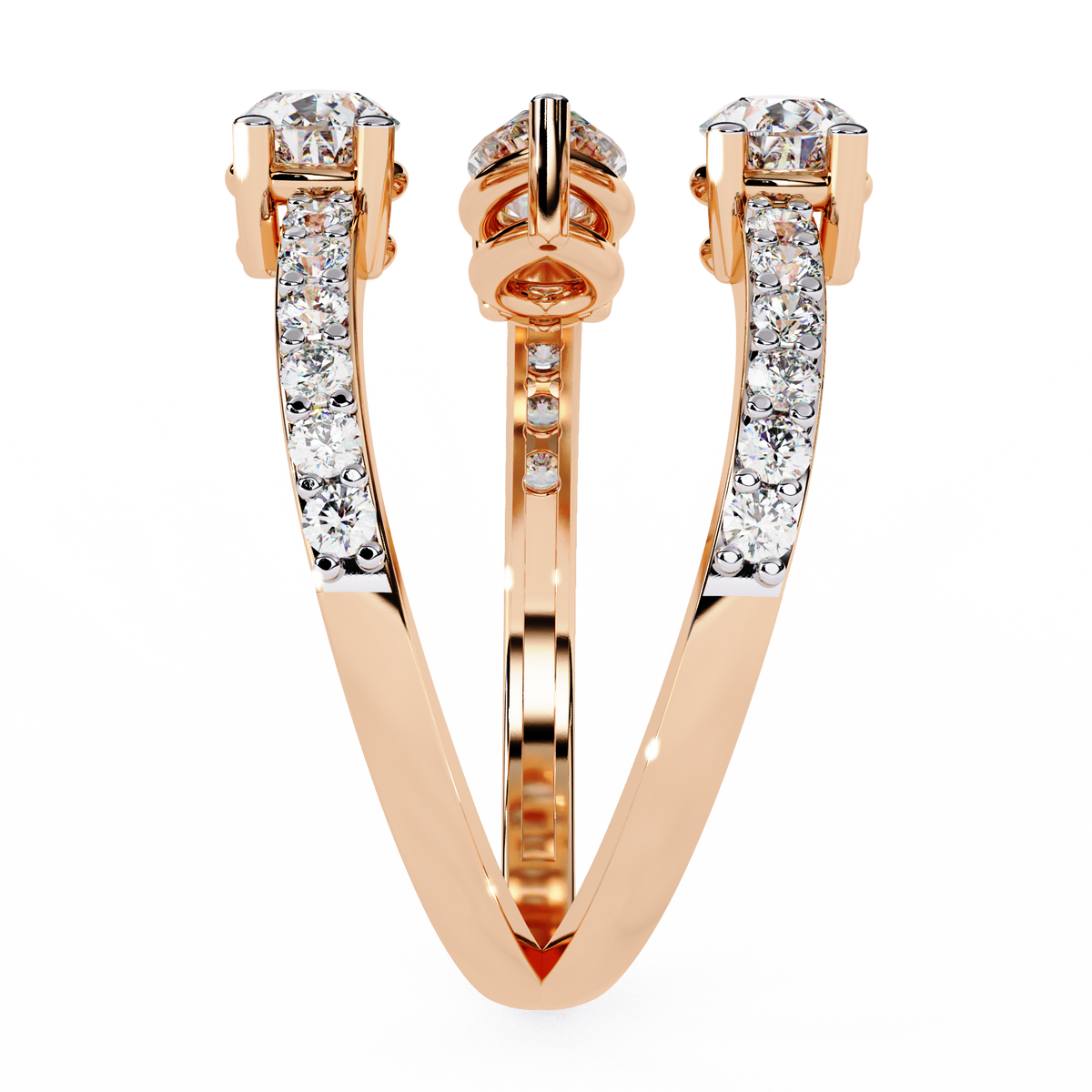 Twin Pear Wrap Lab Grown Diamond Ring
