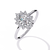White Gold Oval Diamond Starburst Halo Ring