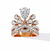 Rose Gold Pear Diamond Crown Tiara Ring