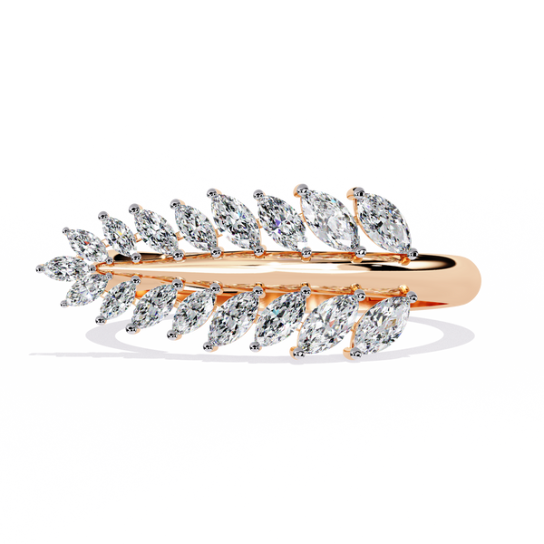 Natural Diamond Leafy Ring