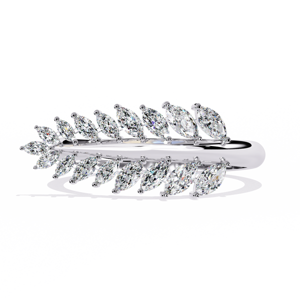 Natural Diamond Leafy Ring