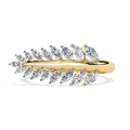 Gold Marquise Diamond Leaf Vine Wrap Ring