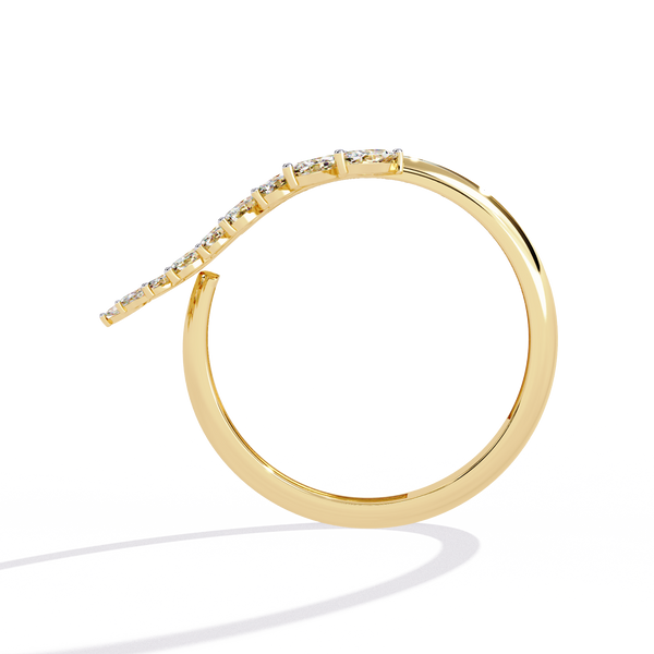Natural Diamond Leafy Ring