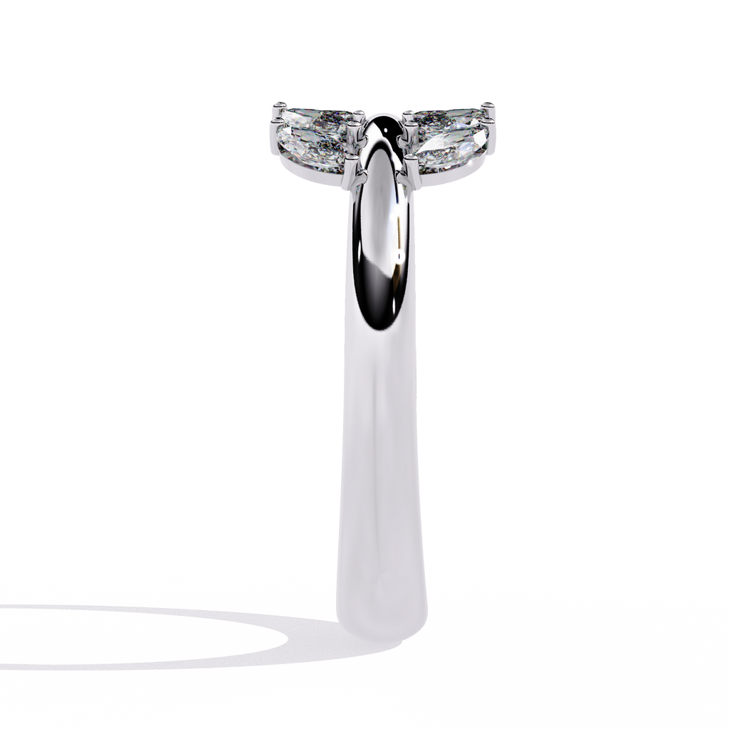 Gold Marquise Diamond Leaf Vine Wrap Ring
