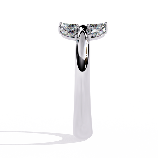 Natural Diamond Leafy Ring