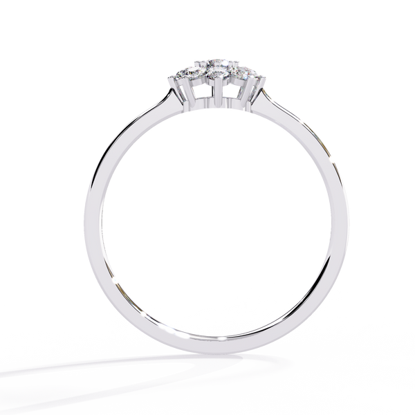 Diamond Floral Cluster Ring