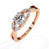 Pear Solitaire Ring