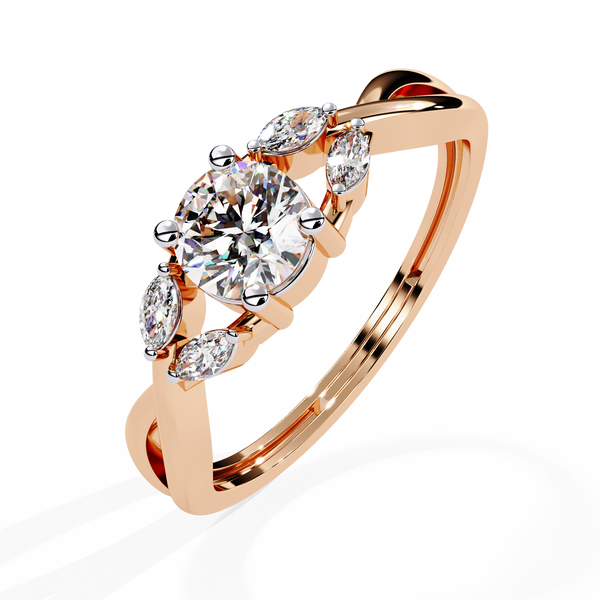 Pear Solitaire Ring
