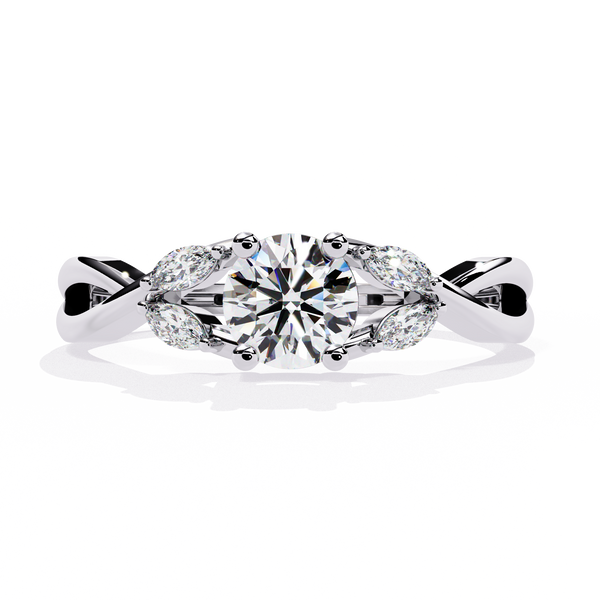 Pear Solitaire Ring