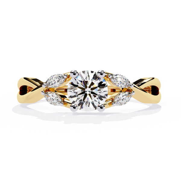 Pear Solitaire Ring