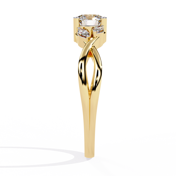Pear Solitaire Ring