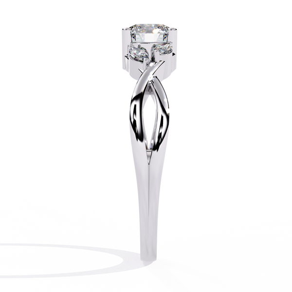 Pear Solitaire Ring