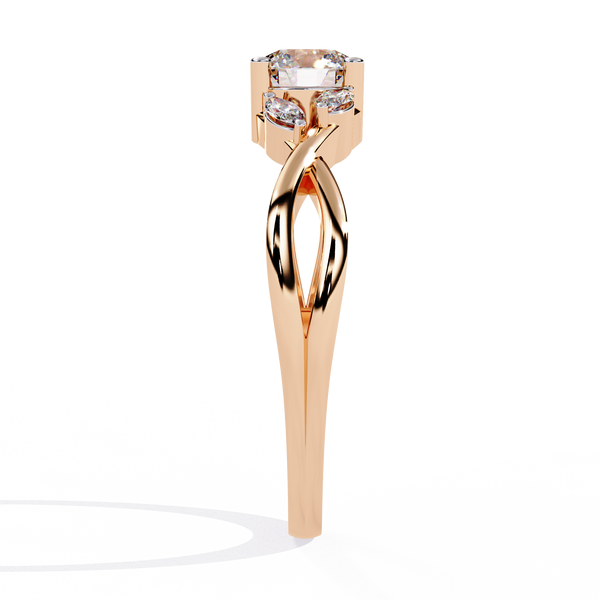 Pear Solitaire Ring