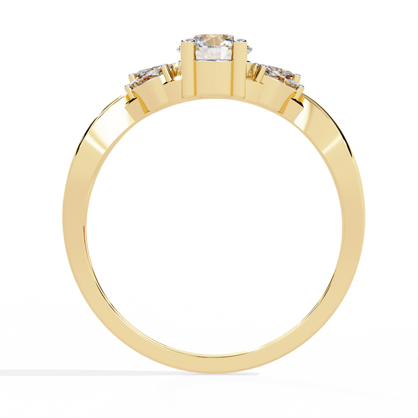 Pear Solitaire Ring