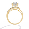 Gold Split Shank Round Brilliant Diamond Engagement Ring