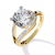 Gold Split Shank Round Brilliant Diamond Engagement Ring